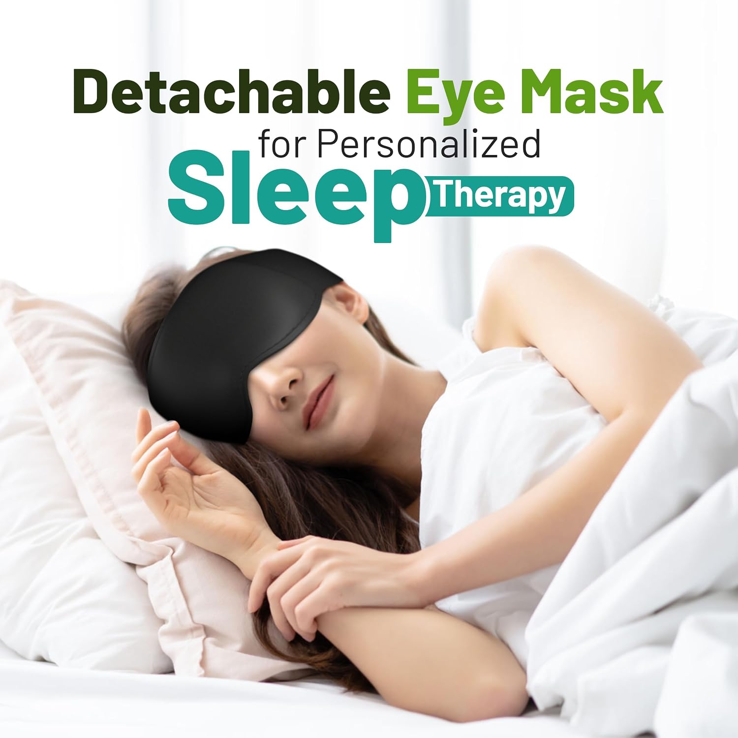 Detachable eye mask used for personalized sleep therapy